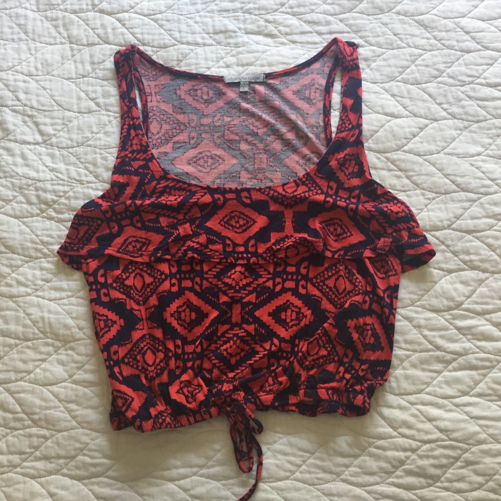 Tribal print crop top